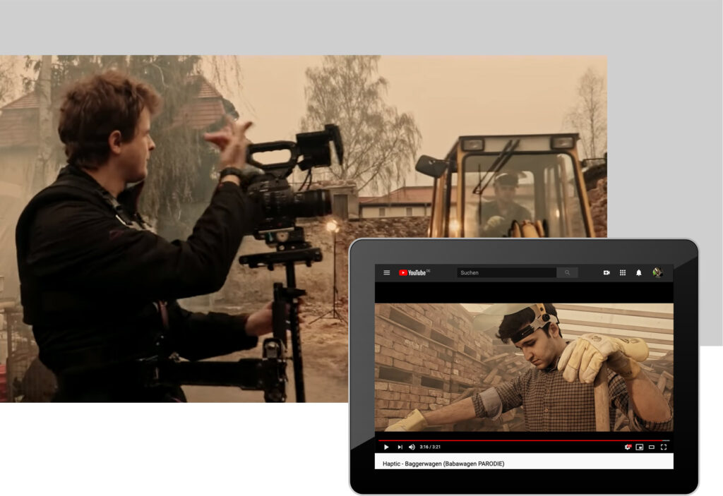 Musikvideo dreh Bildausschnitte zu Parodiecilp